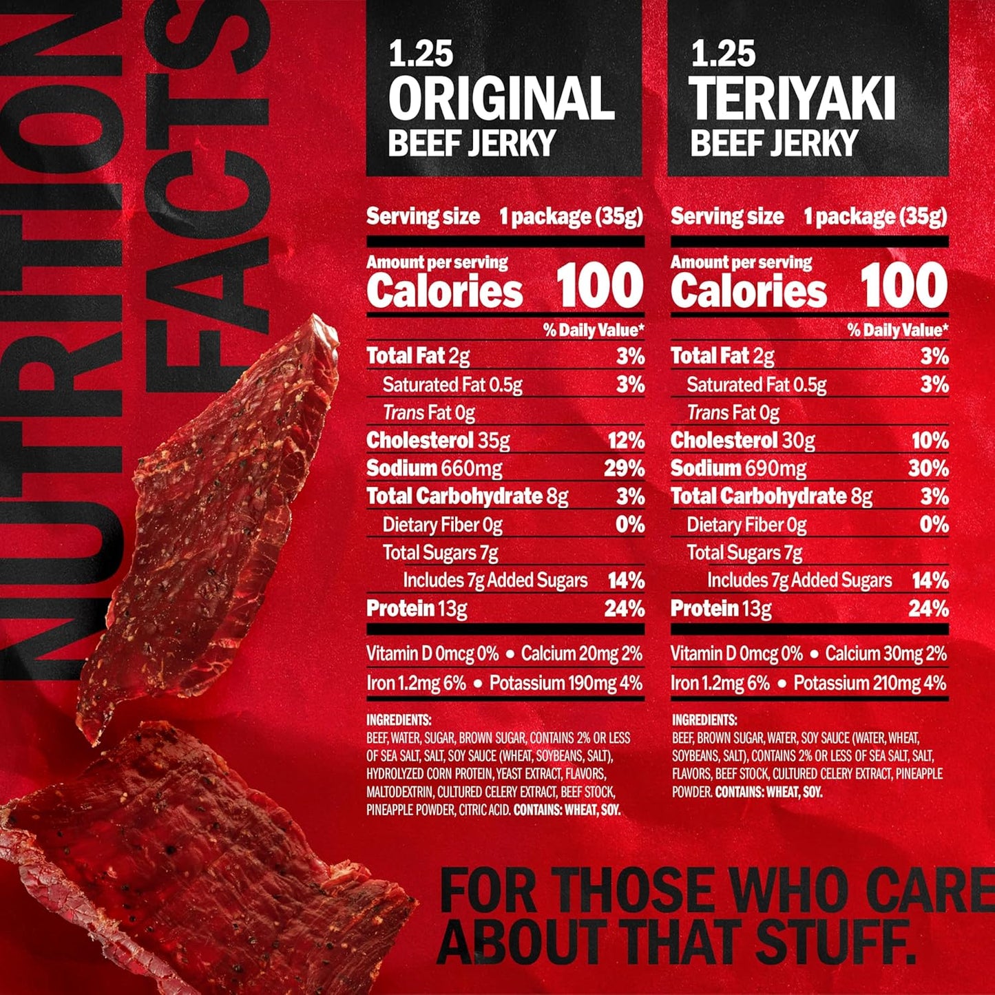 Jack Link's Beef Jerky Variety Pack - Includes Original and Teriyaki Jerky, Bulk Protein Snack Pack