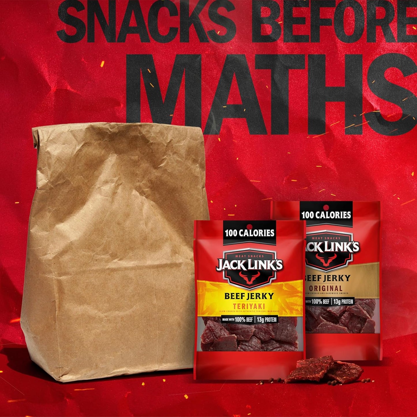 Jack Link's Beef Jerky Variety Pack - Includes Original and Teriyaki Jerky, Bulk Protein Snack Pack