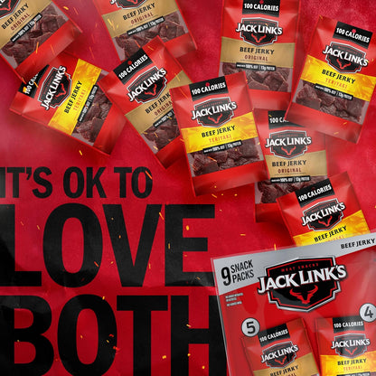 Jack Link's Beef Jerky Variety Pack - Includes Original and Teriyaki Jerky, Bulk Protein Snack Pack