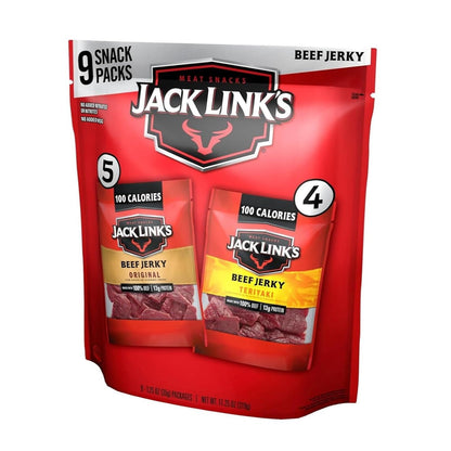 Jack Link's Beef Jerky Variety Pack - Includes Original and Teriyaki Jerky, Bulk Protein Snack Pack